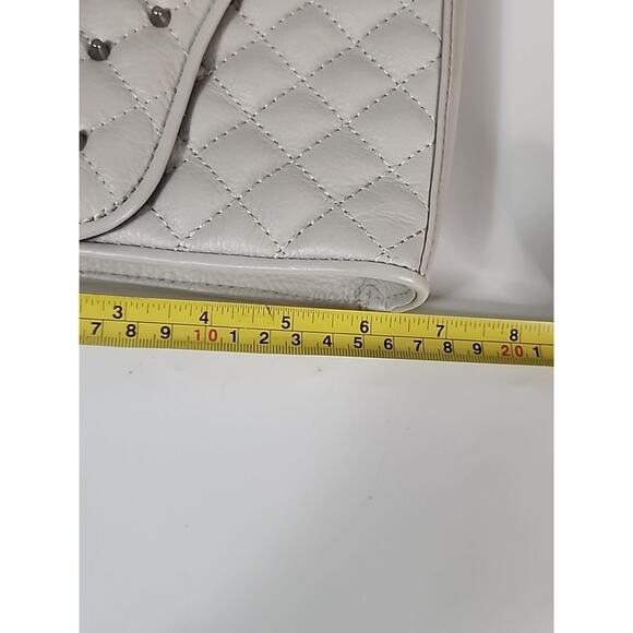 Rebecca Minkoff Light Gray Studded Mini Affair Quilted Bag
